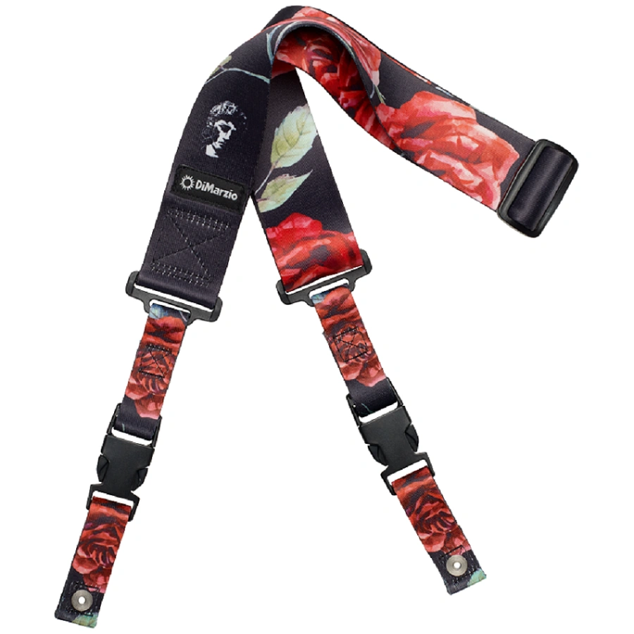 DiMarzio DD2246 Polyphia Floral Muse Siyah ClipLock Gitar Askısı