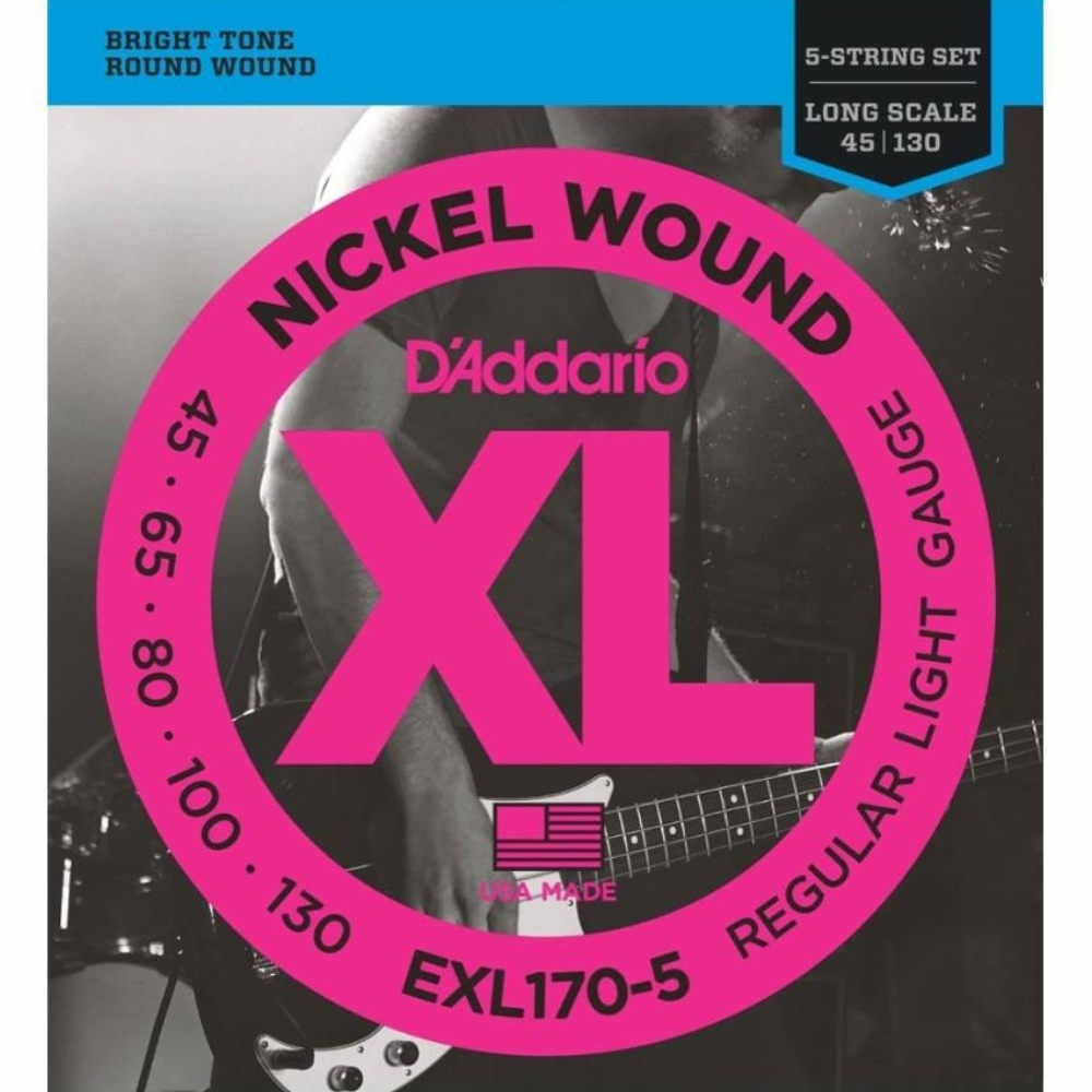 Daddario EXL170-5 45-130 5 Telli Bas Gitar Teli