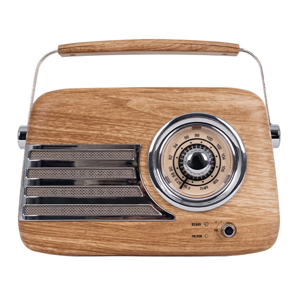 KOZMOS Retro Radyo ve Bluetooth Hoparlör Wooden