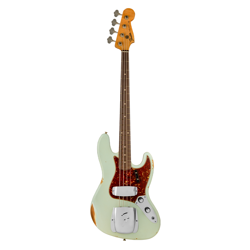Fender Custom Shop Limited Edition 1960 Jazz Bass Relic Gülağacı Klavye Super Faded Aged Sonic Blue Bas Gitar