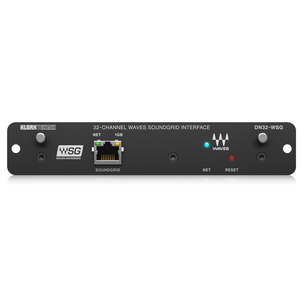 KLARK TEKNIK DN32-WSG Genişleme Kartı 32-Kanal Düşük Gecikmeli AoIP in WAVES SoundGrid Networks