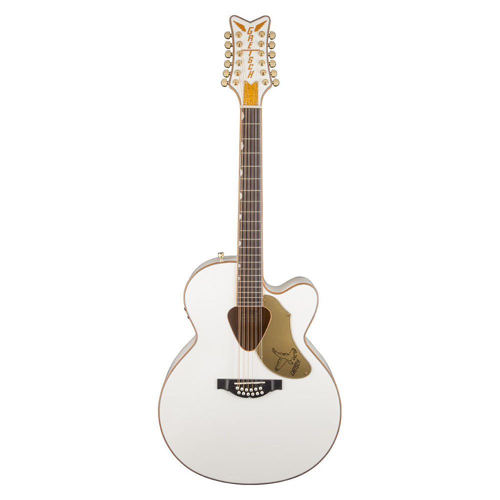 Gretsch G5022CWFE-12 Rancher Falcon Jumbo Gülağacı Klavye 12 Telli Fishman Manyetik Electric White Elektro Akustik Gitar