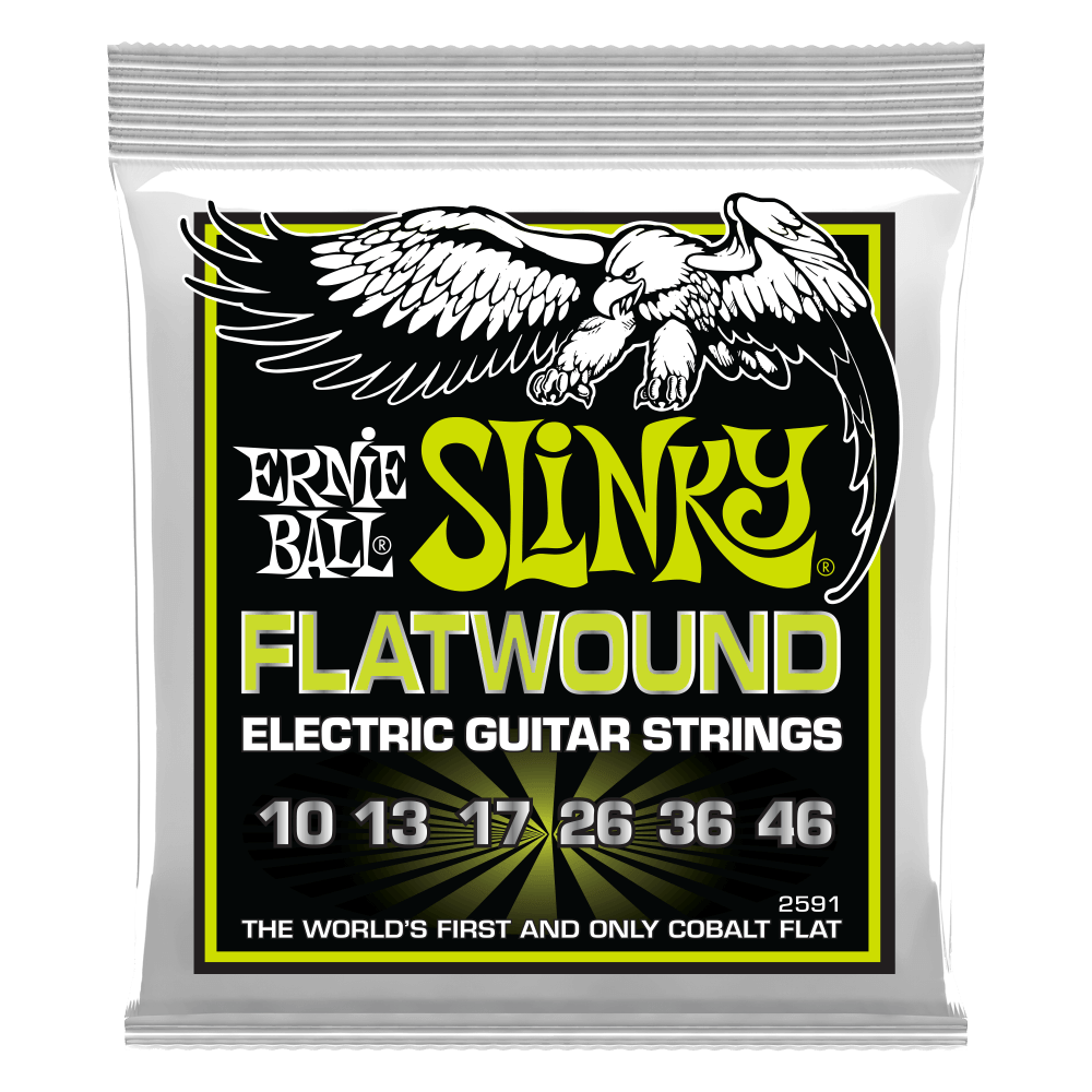 Ernie Ball Regular Slinky Flatwound Elektro Gitar Teli - 10-46