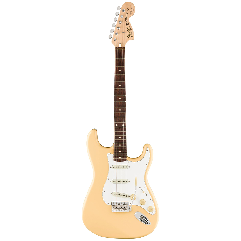 Fender Yngwie Malmsteen Stratocaster Scalloped Gülağacı Klavye Vintage White Elektro Gitar
