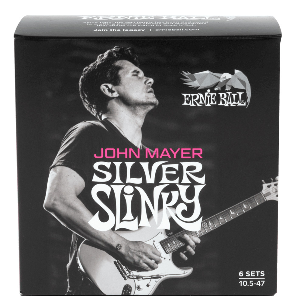 ERNIE BALL John Mayer Silver Slinky 10,5-47 6lı Paket Gitar Teli