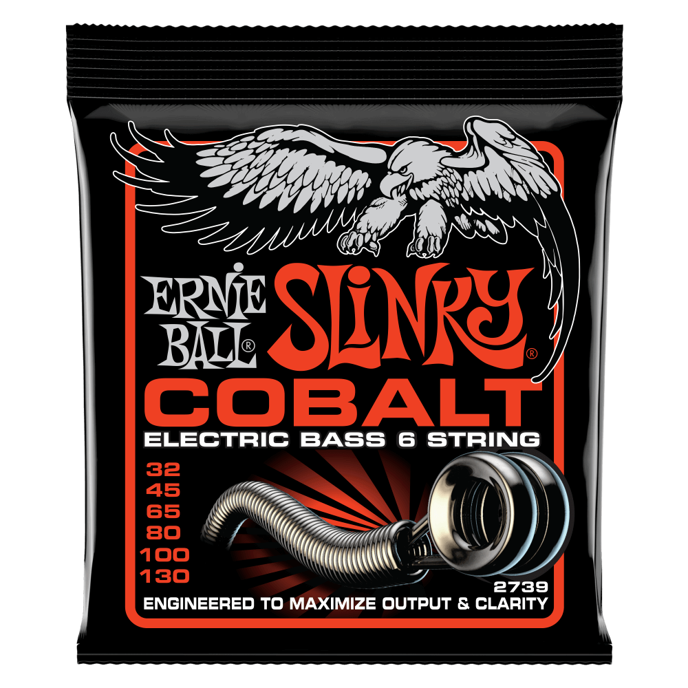 Ernie Ball Slinky Cobalt 6 Telli Bas Gitar Teli 32-130