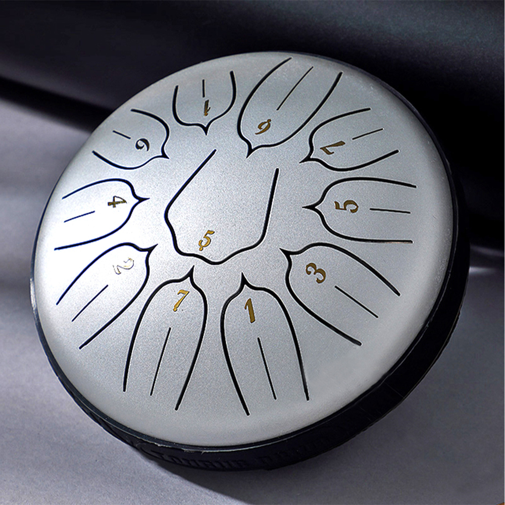YOGIXO Lotus Tongue Drum V2 Silver 6″ (11 Notalı)