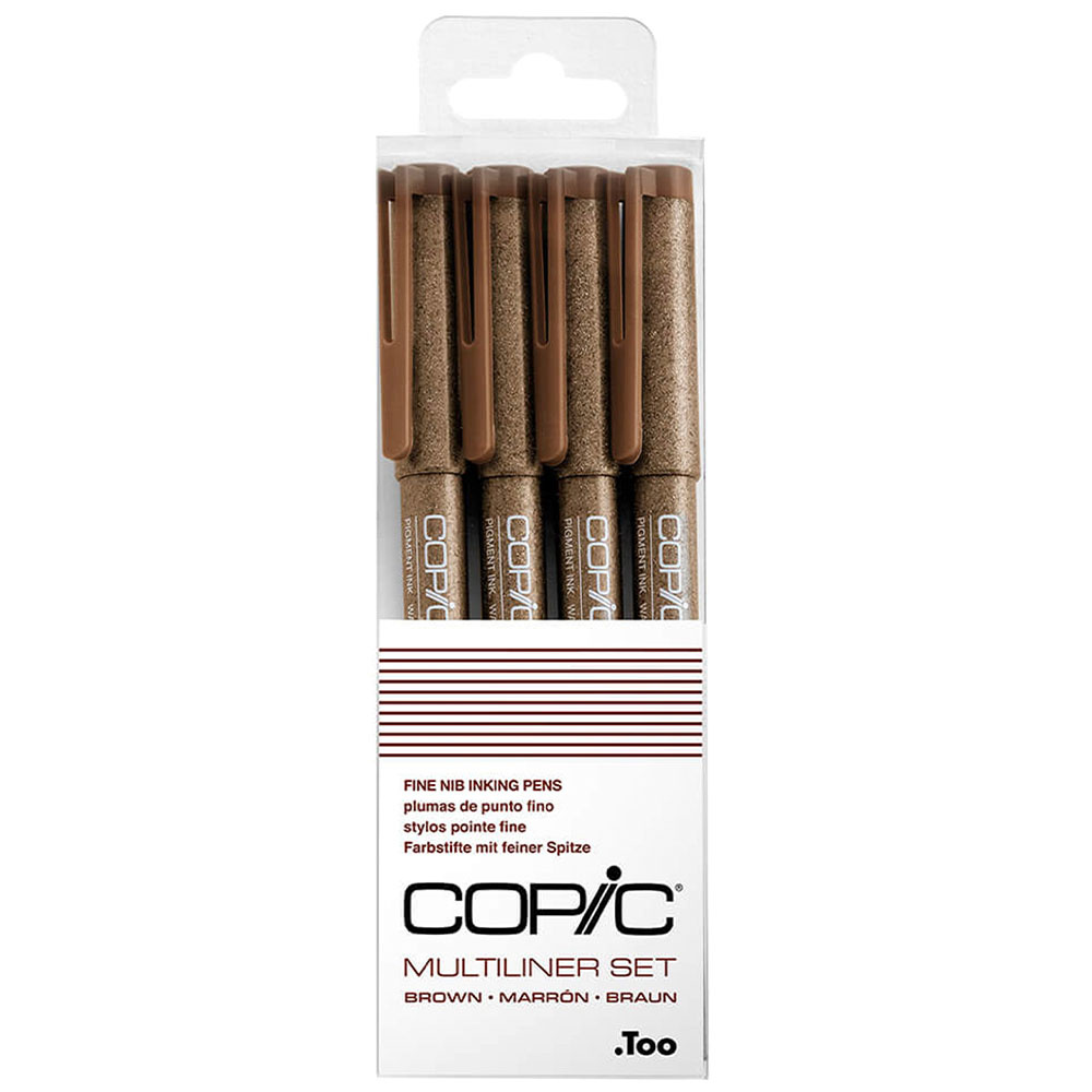 COPIC Multiliner Classic Brown 4'lü Kalem Seti (0,05, 0,1, 0,3, 0,5)