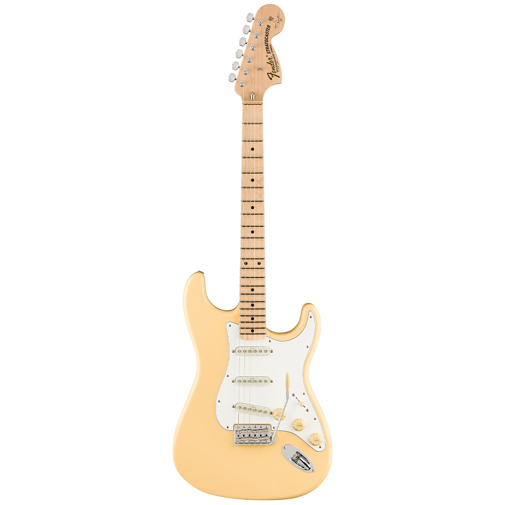 Fender Yngwie Malmsteen Stratocaster Scalloped Akçaağaç Klavye Vintage White Elektro Gitar