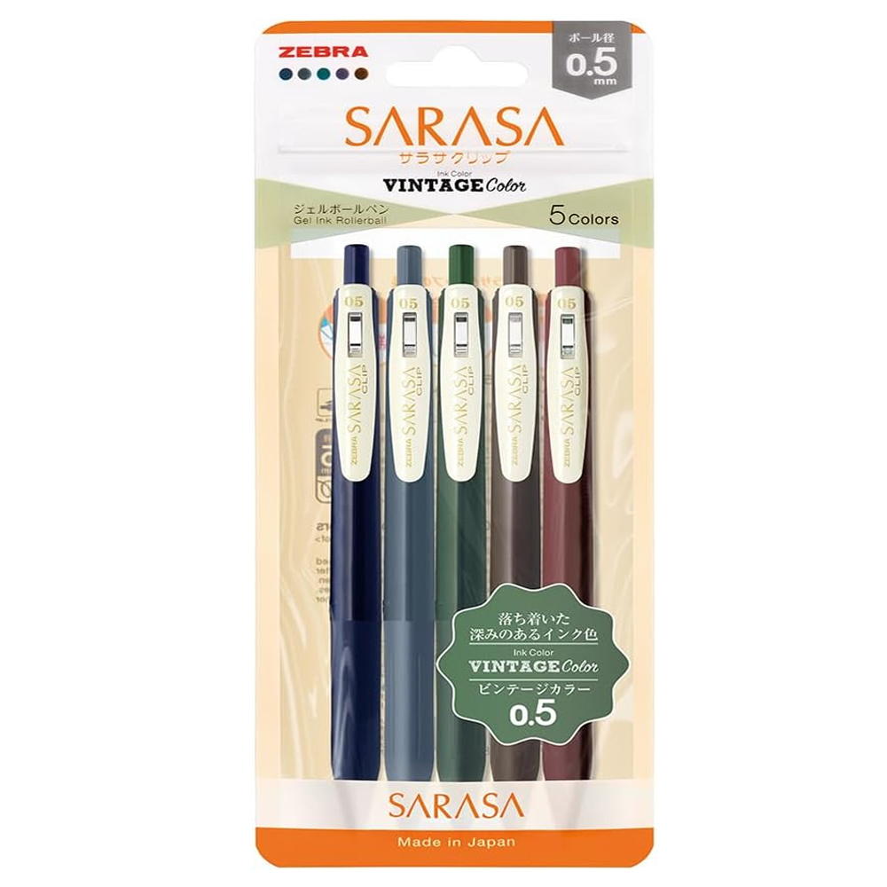 SERVE Zebra Sarasa Clip Vintage Set 1 5c Pet