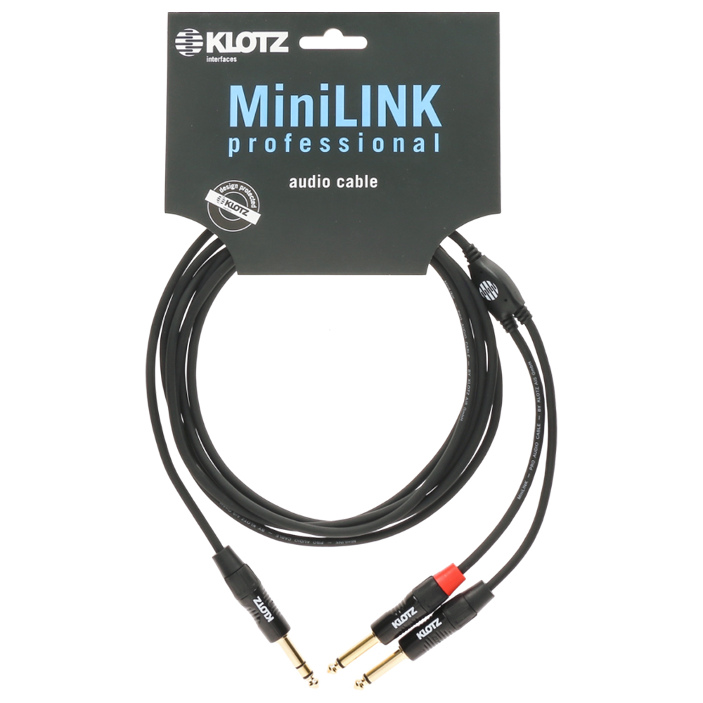 KLOTZ Profesyonel TRS -2x TS Altın Uçlu 6mt Siyah Y Kablo