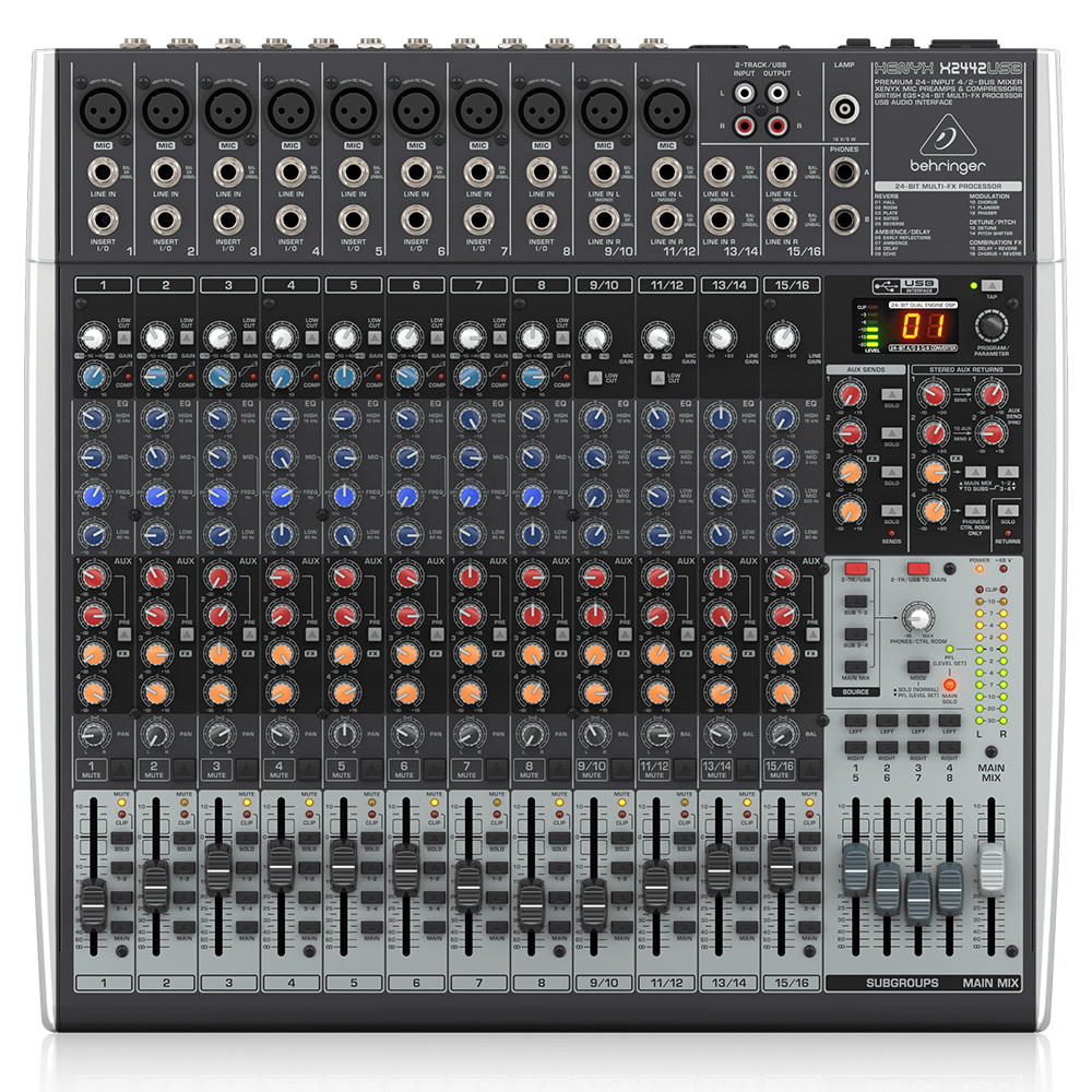 BEHRINGER X2442USB 24-Giriş 4/2-Bus Analog Mixer