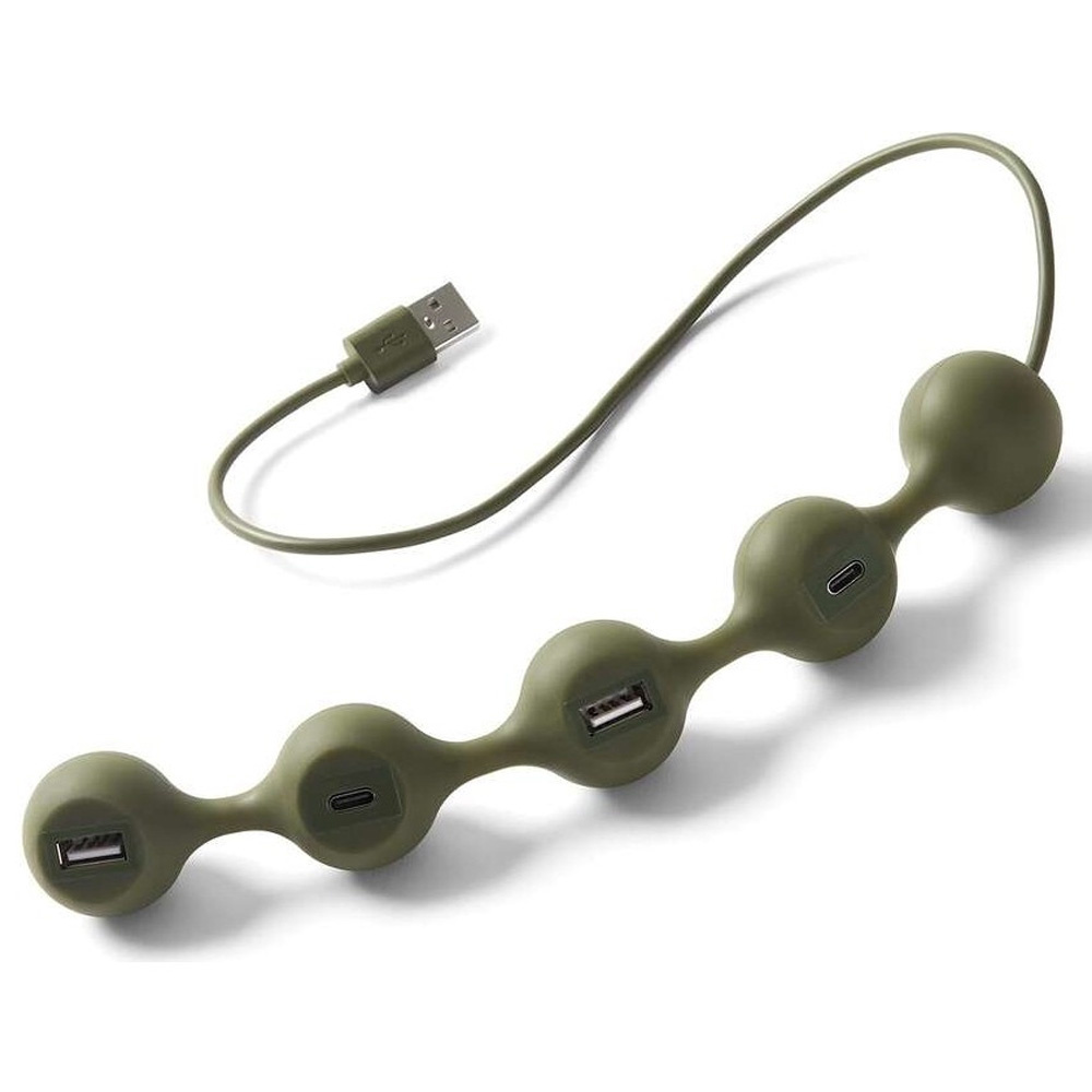 LEXON Peas Hub 2 USB Çoğaltıcı Haki
