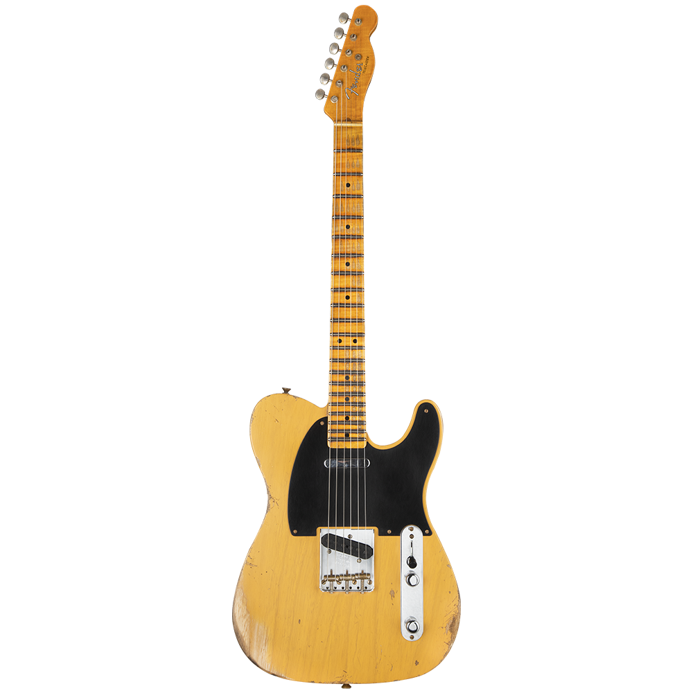 Fender Custom Shop W21 Limited Edition 1951 Telecaster Heavy Relic Akçaağaç Klavye Aged Butterscotch Blonde Elektro Gitar
