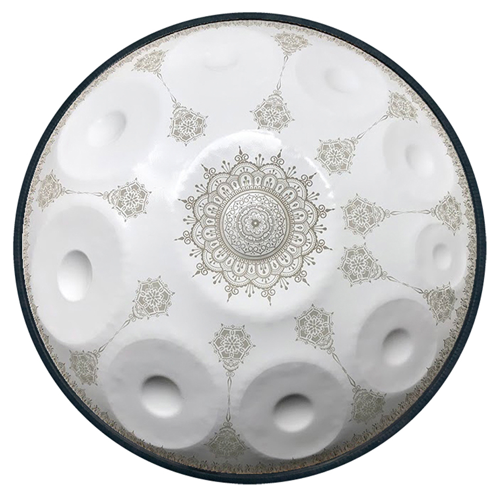 YOGIXO Handpan 432Hz. 22'' - 12 Notalı - White Moon Datura (Dm Amara)