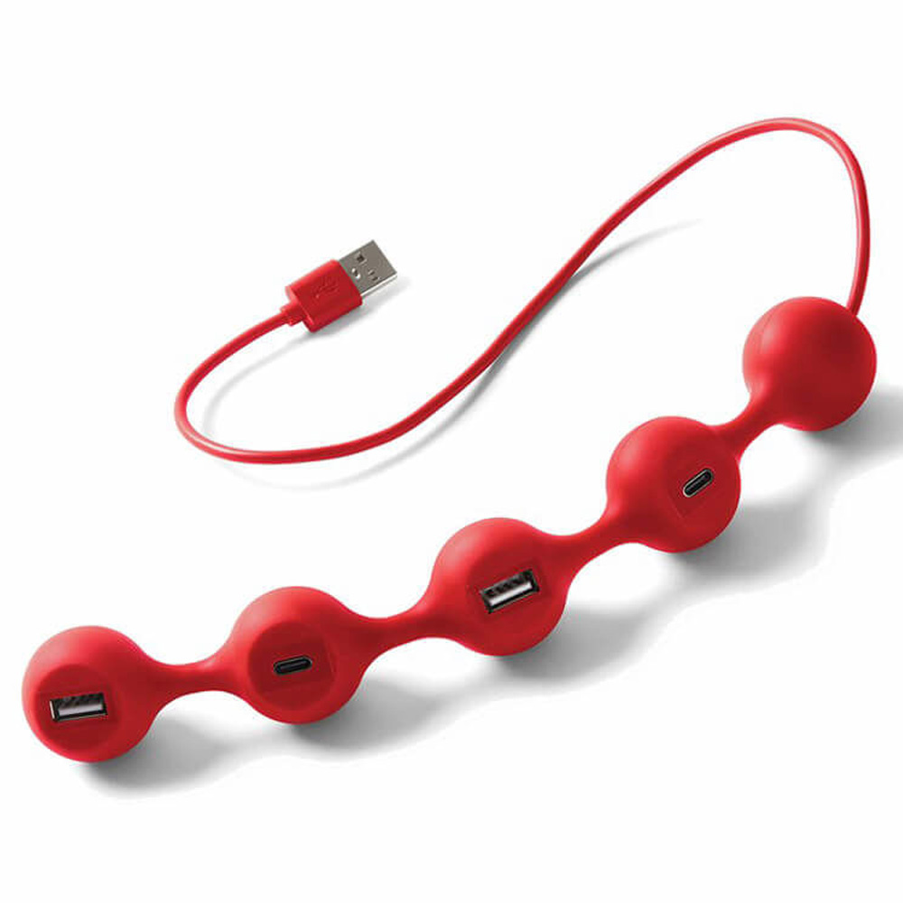 LEXON Peas Hub 2 USB Çoğaltıcı Kırmızı