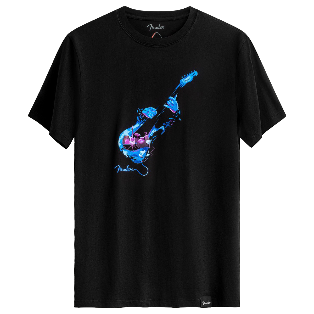 KAFT X FENDER X ZUHAL Neon Stage - Tar - Tasarım T-Shirt - Unisex