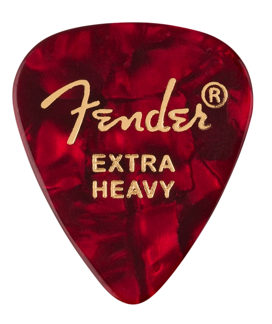 Fender 351 Shape Premium Picks Extra Heavy Kırmızı (12'li Paket) Pena