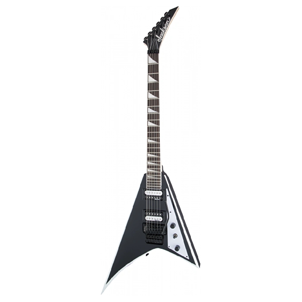 Jackson JS32 Rhoads Floyd Rose Amaranth Klavye Black with White Bevels Elektro Gitar