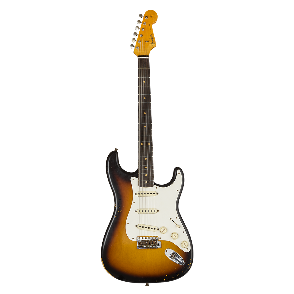 Fender Custom Shop CPE21 Limited Edition 59 Stratocaster Relic Gülağacı Klavye Super Faded Elektro Gitar Elektro Gitar