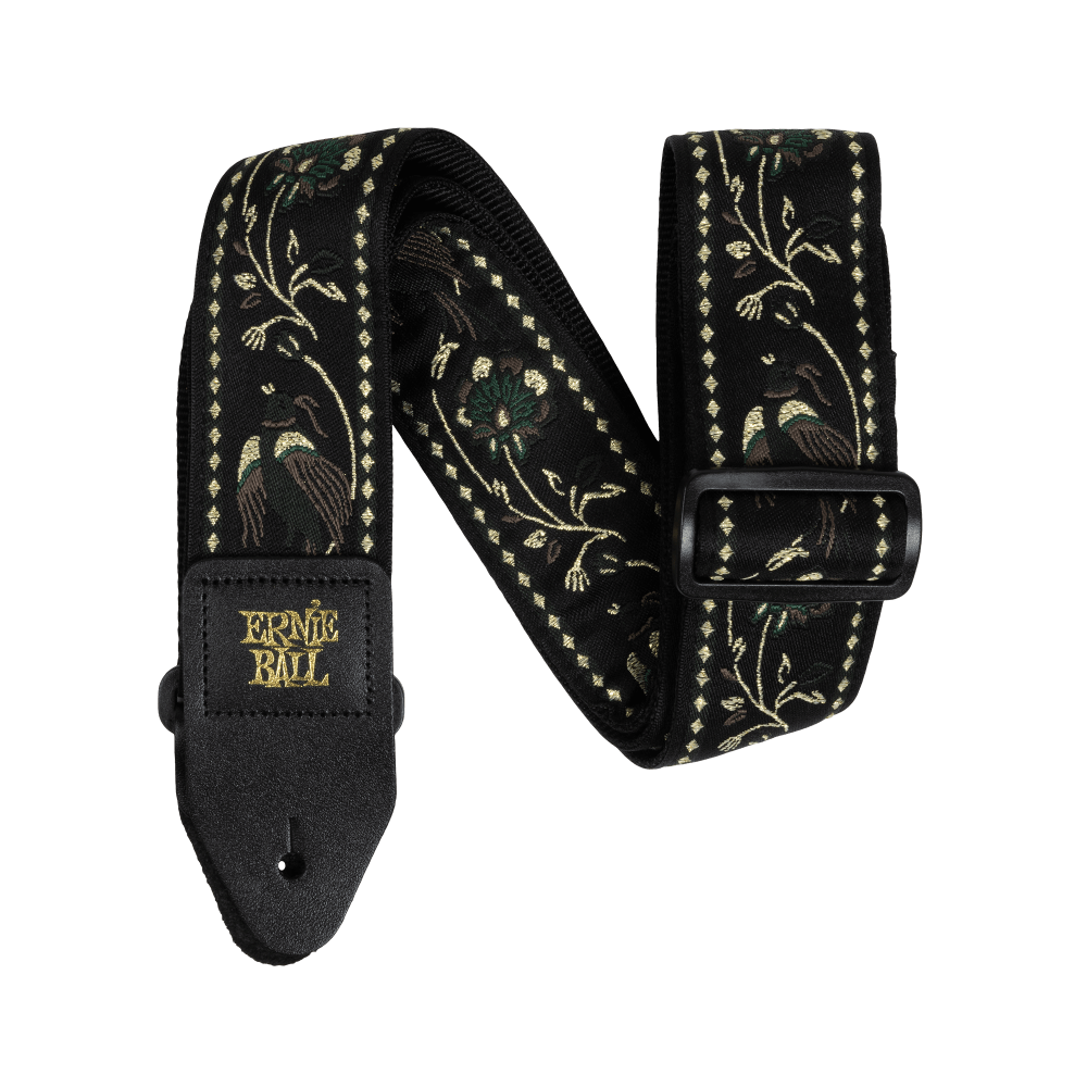 ERNIE BALL Black Pleasant Pheasant Jacquard Gitar Askısı
