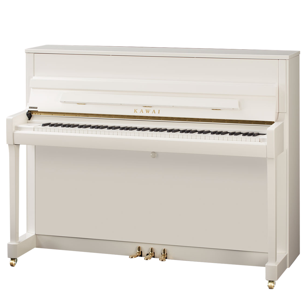 KAWAI K-200 WH/P Parlak Beyaz 114 CM Duvar Piyanosu