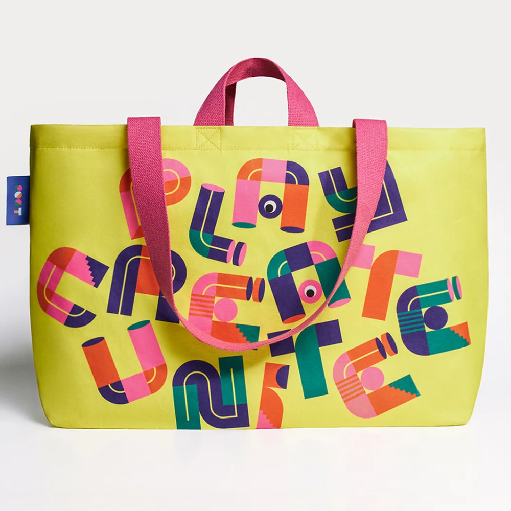 ROOT Sarı & Root Karakterler Kanvas Çanta