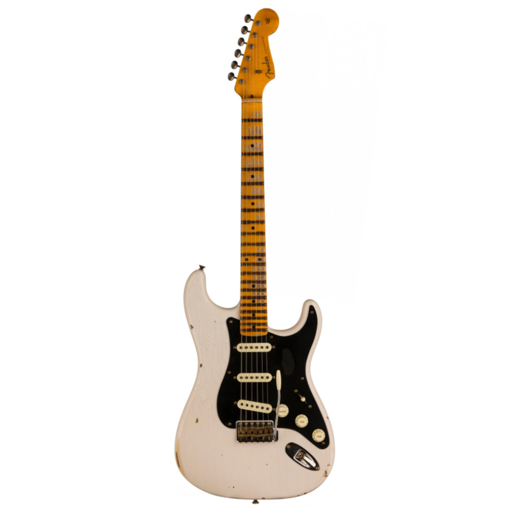 FENDER Custom Shop Limited Edition Ancho Poblano Stratocaster Akçağaç Klavye Relic Opaque White Blonde Elektro Gitar
