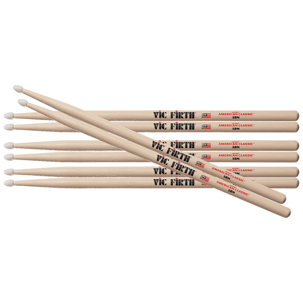 VIC FIRTH P5BN.3-5BN.1 - American Classic 5 Naylon Uçlu Baget (4'lü Paket)