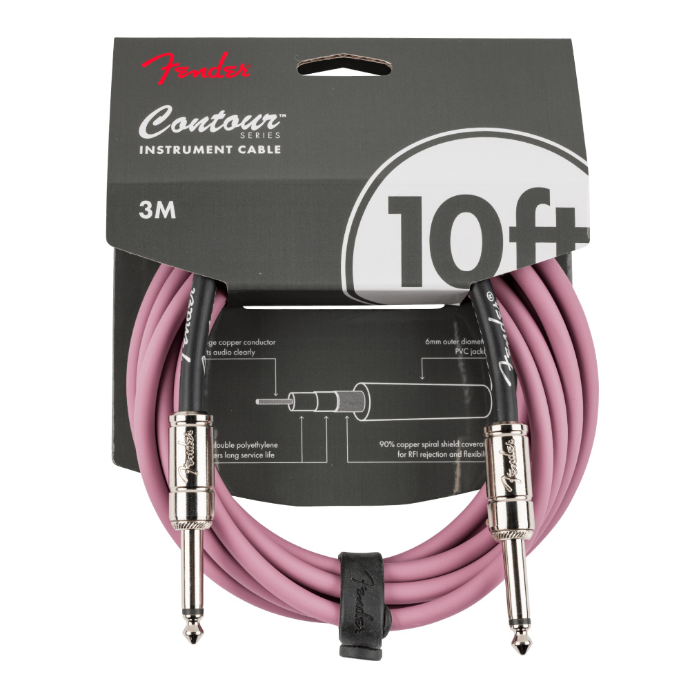 FENDER Contour Serisi 3m Burgundy Mist Enstrüman Kablosu