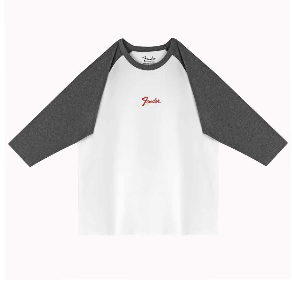 FENDER® Raglan Long Sleeve Beyaz ve Antrasit T-Shirt