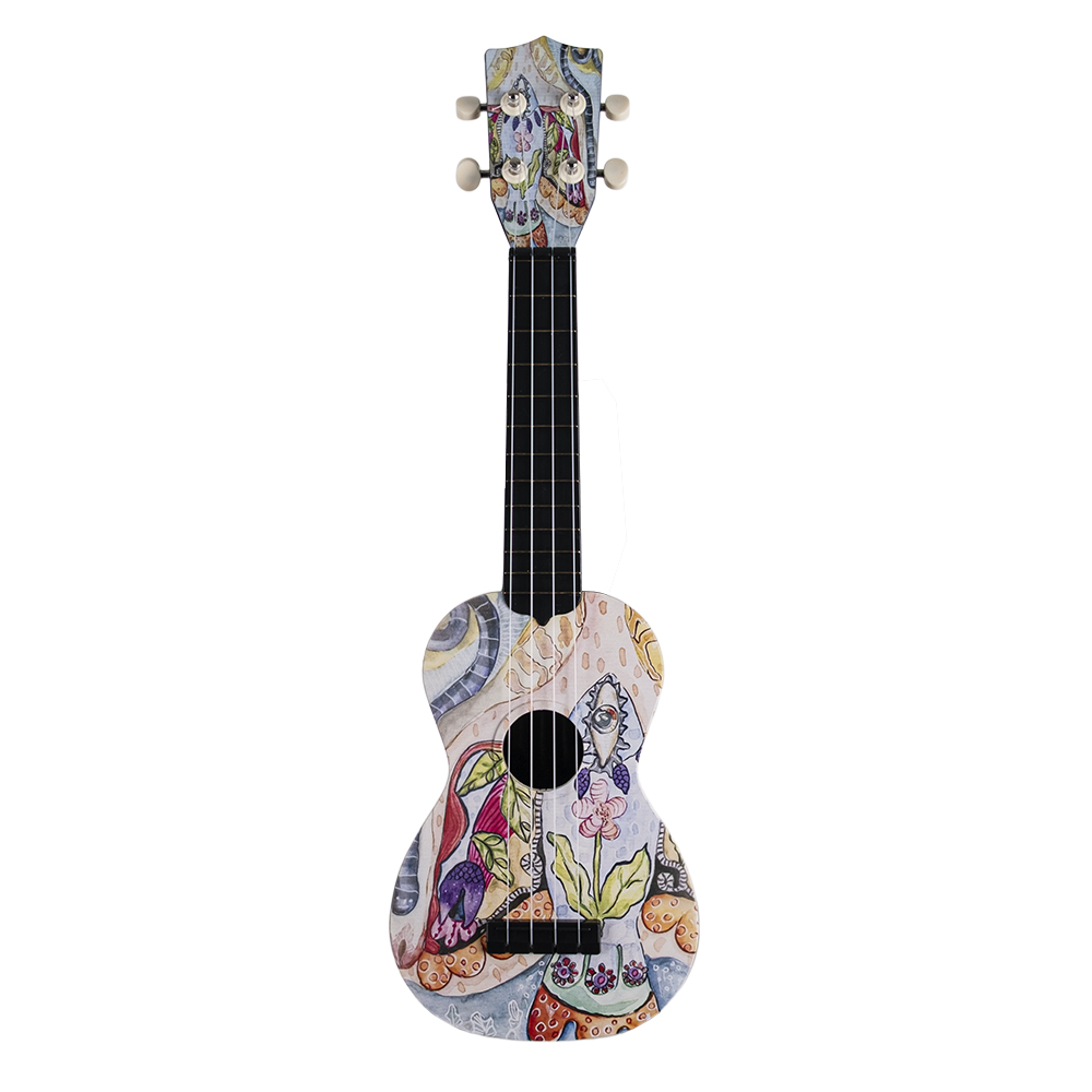 Karin Balık Desenli Soprano Ukulele