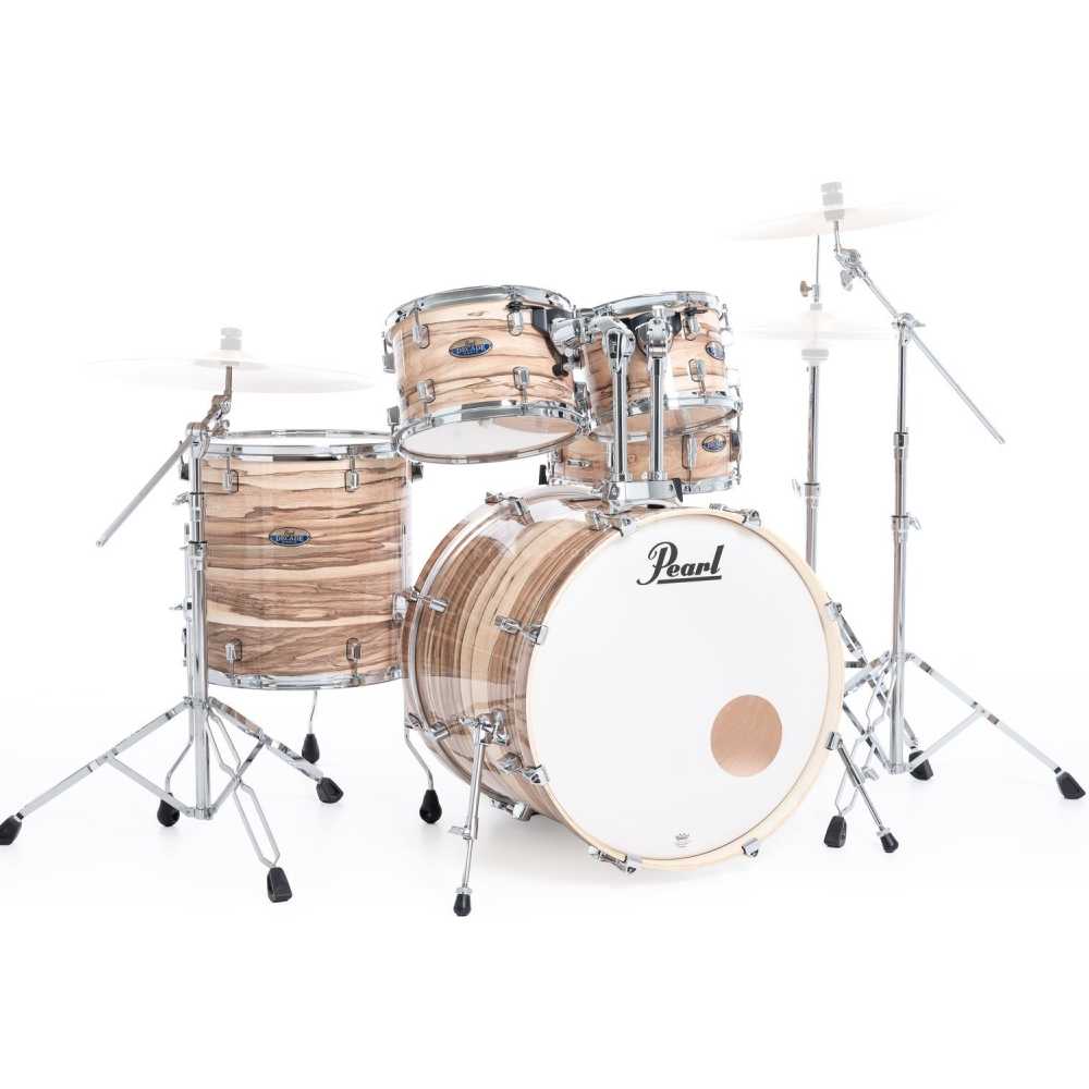 PEARL DMP925S/C889 Decade Maple Matte Racing Red 5 Parça (20B/10T/12T/16F/14S) Aksamlı Akustik Davul Seti