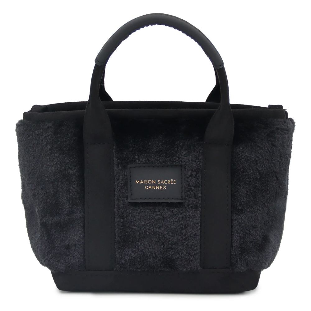 MAISON SACREE Miramar Peluş Siyah Extra Mini Kol Çantası