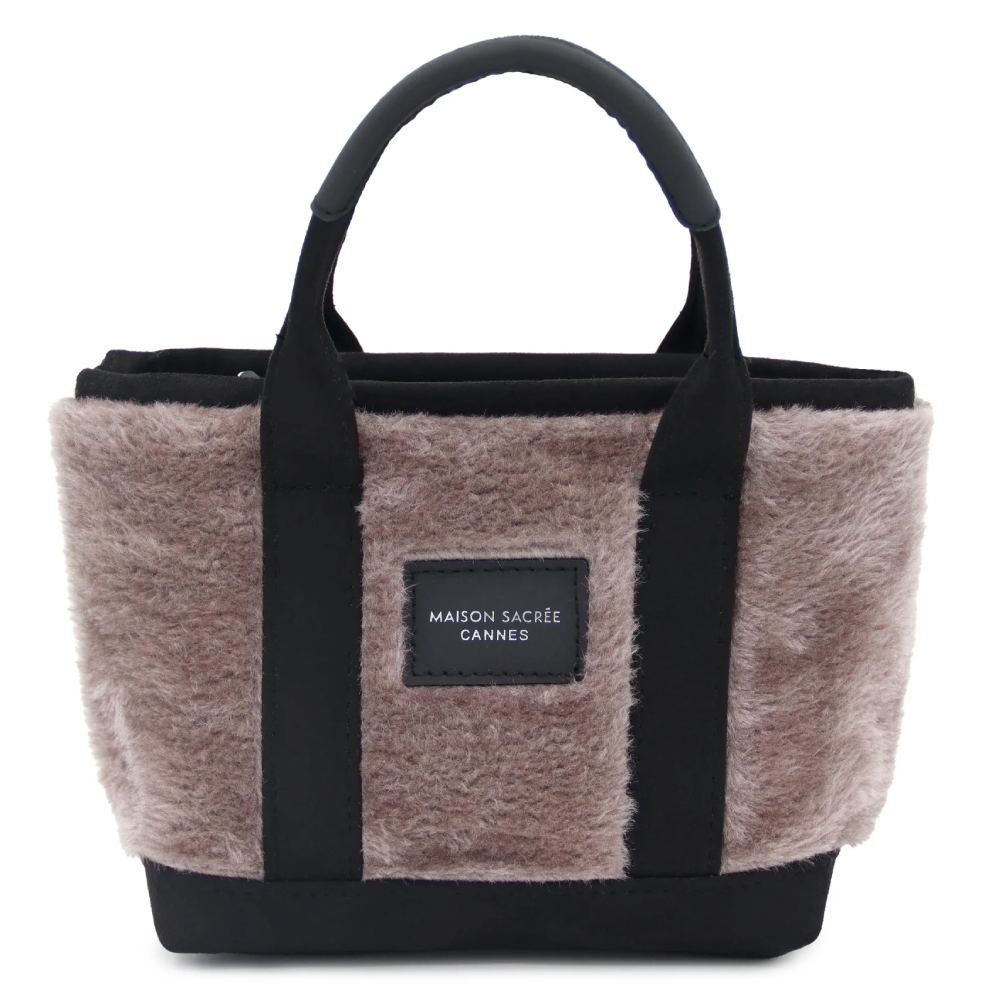 MAISON SACREE Miramar Peluş Gri Extra Mini Kol Çantası