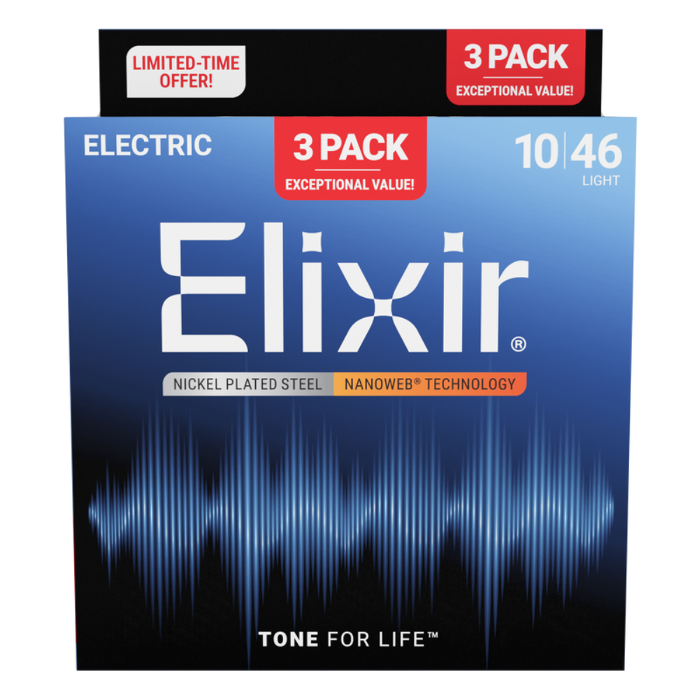 Elixir 16567 3'lü Elektro Gitar Tel Paketi - 010-046