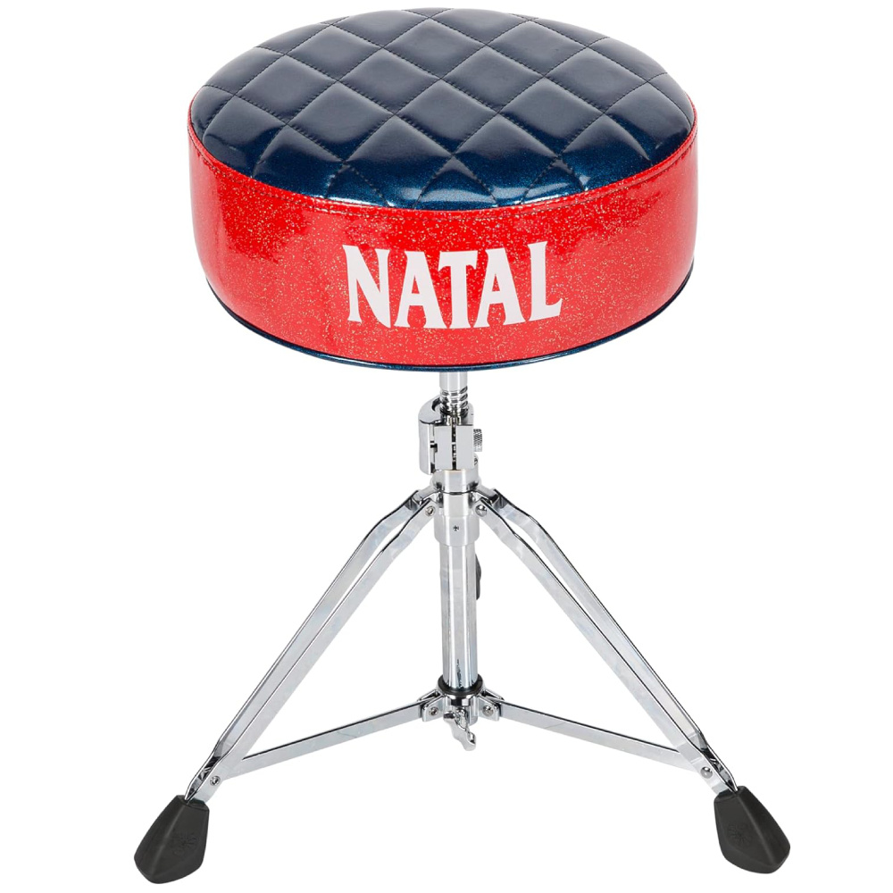 NATAL H-ST-DTBR – Mavi Davul Taburesi (Kırmızı Yan Detaylı)