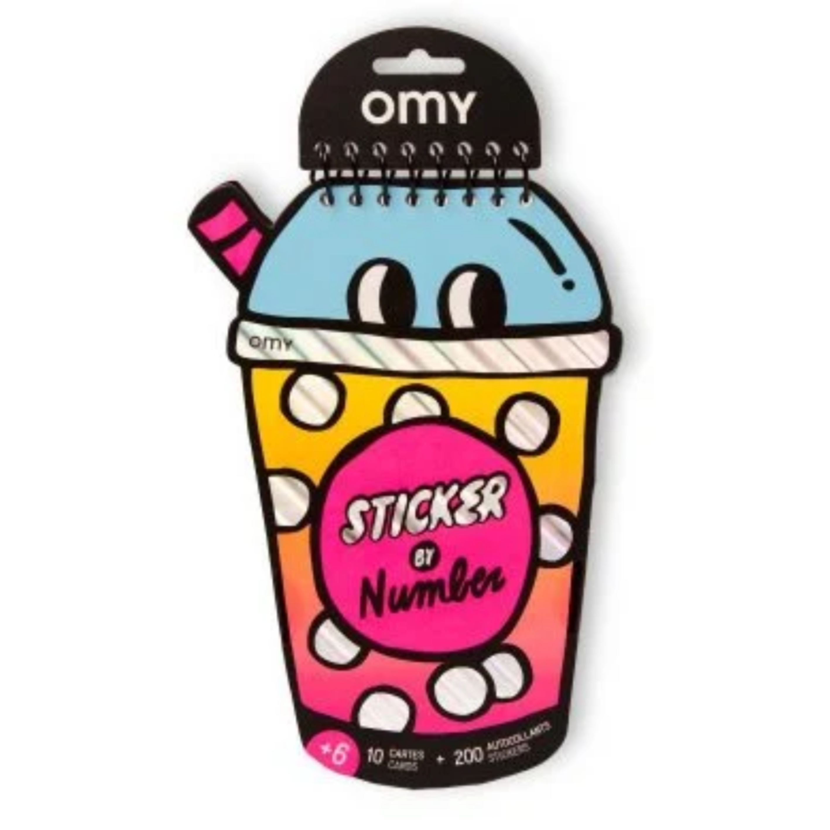 OMY Sticker By Number Not Defteri - Bubble Tea