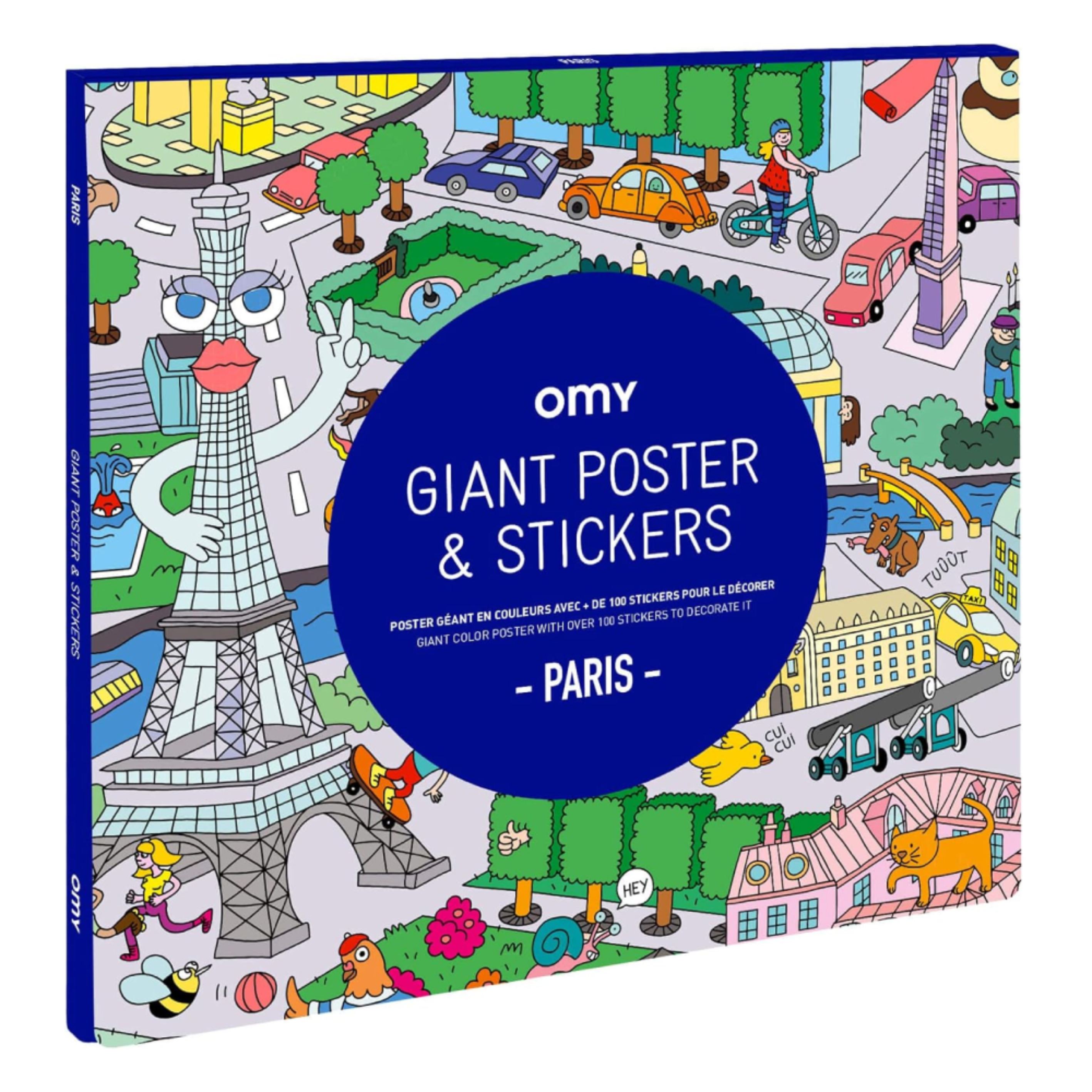 OMY Paris Temalı Poster & Sticker Seti