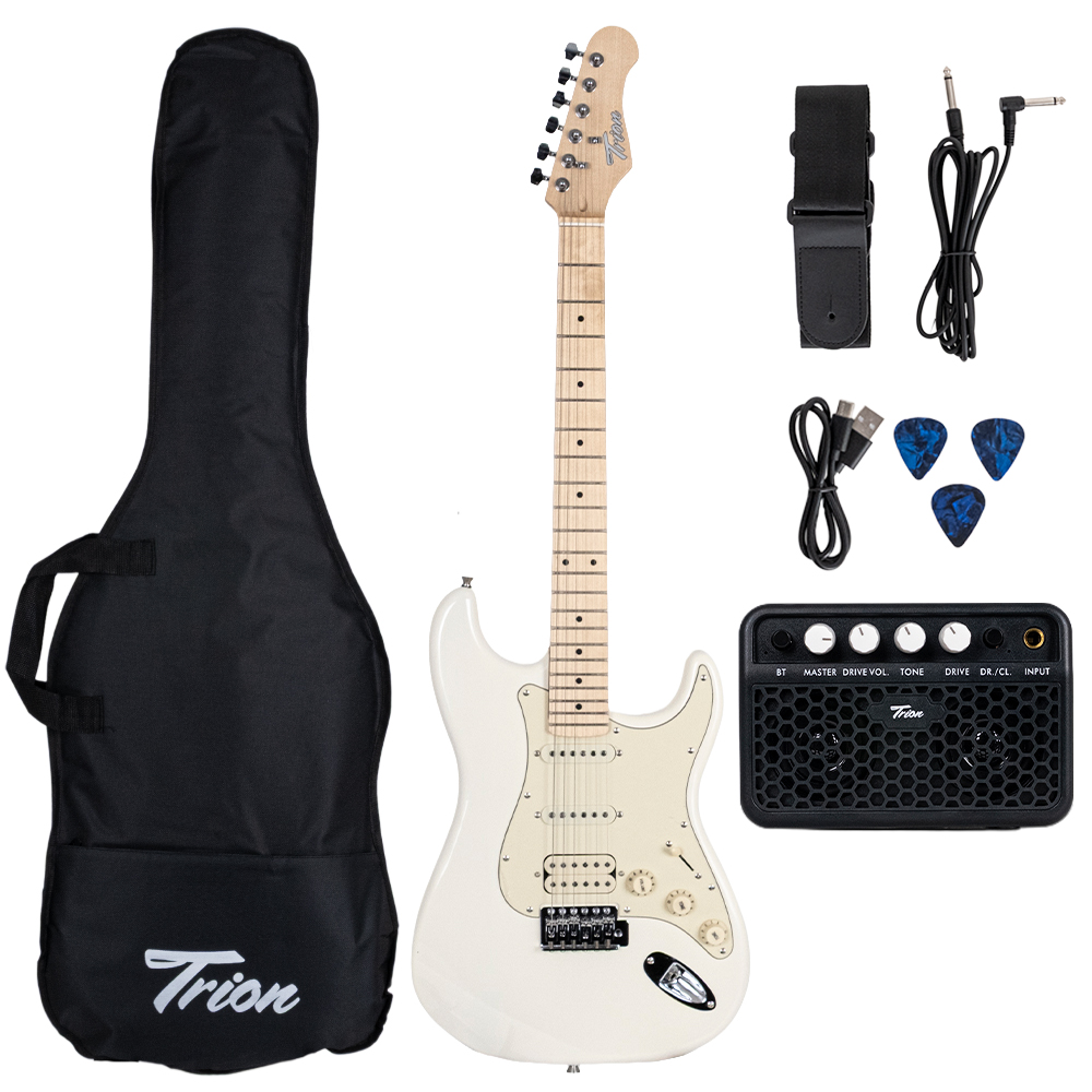 Trion TGP-112-WH  Aksesuar ve Amfi Dahil Beyaz Elektro Gitar Seti