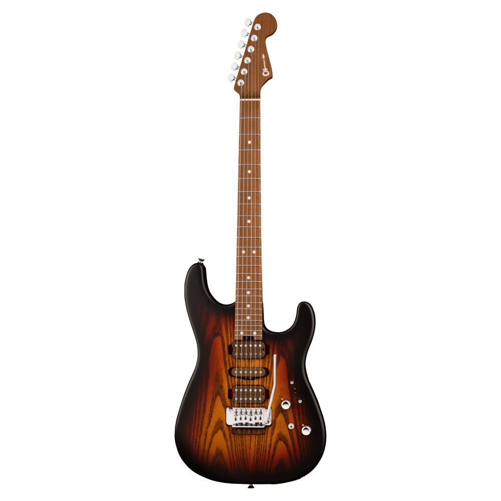 Charvel Guthrie Govan MJ San Dimas SD24 CM Caramelized Akçaağaç Klavye Three-Tone Sunburst Elektro Gitar