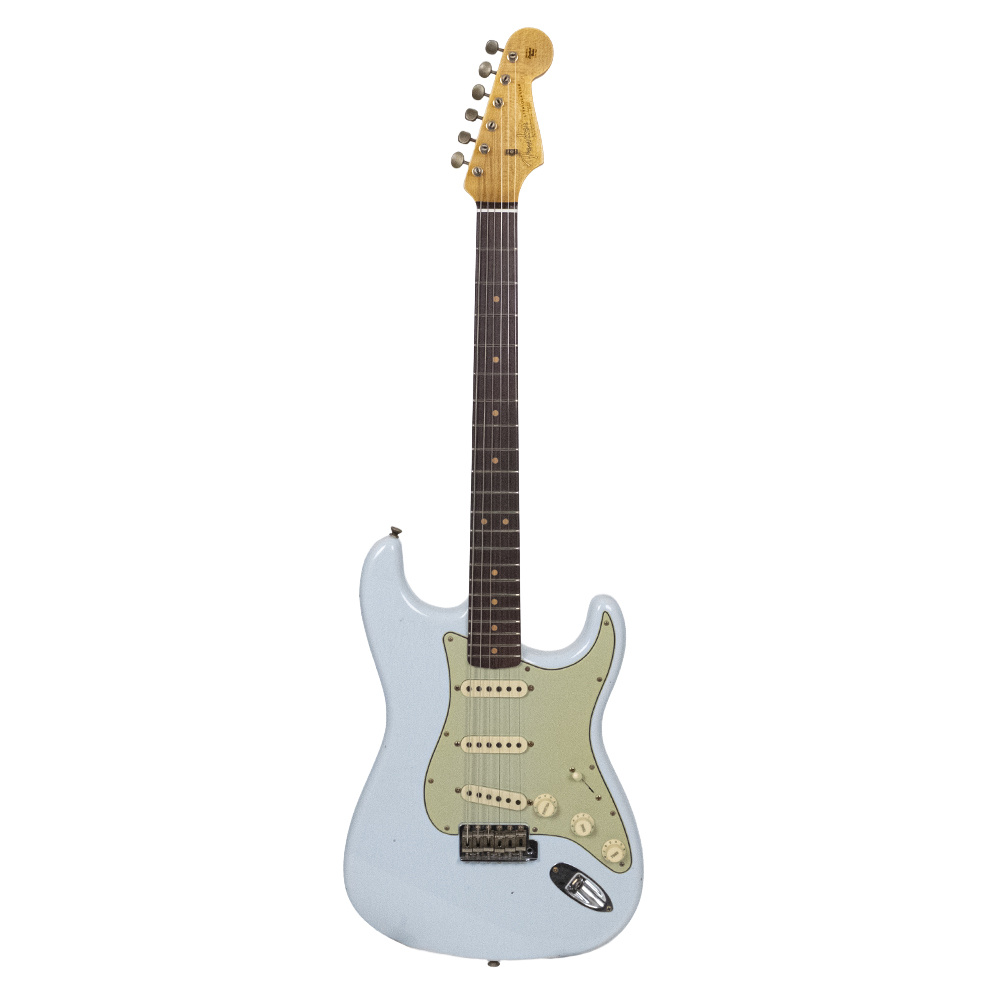 Fender Custom Shop Limited Edition 1964 L-Series Stratocaster Journeyman Relic Faded Sonic Blue Elektro Gitar