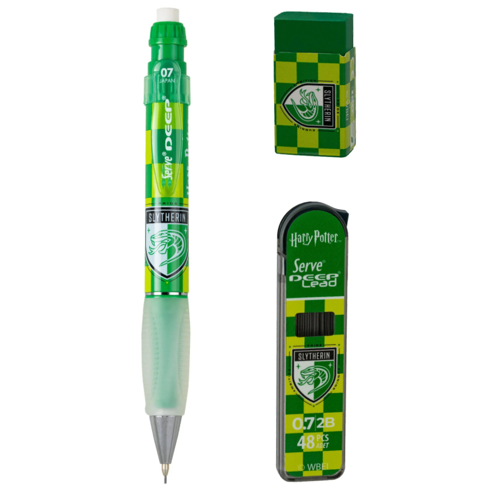 SERVE Harry Potter Slytherin Damalı Uçlu Kalem Seti