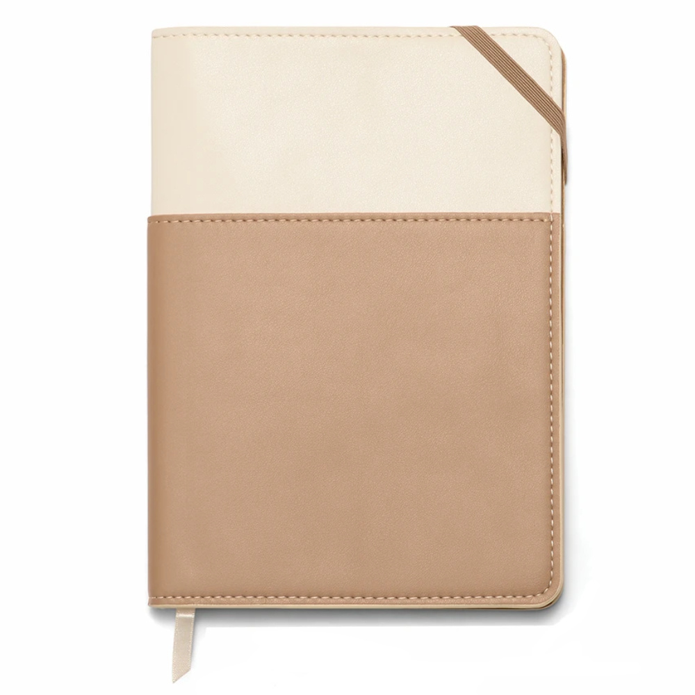 DESIGNWORKS INK Vegan Deri Defter Ivory&Taupe