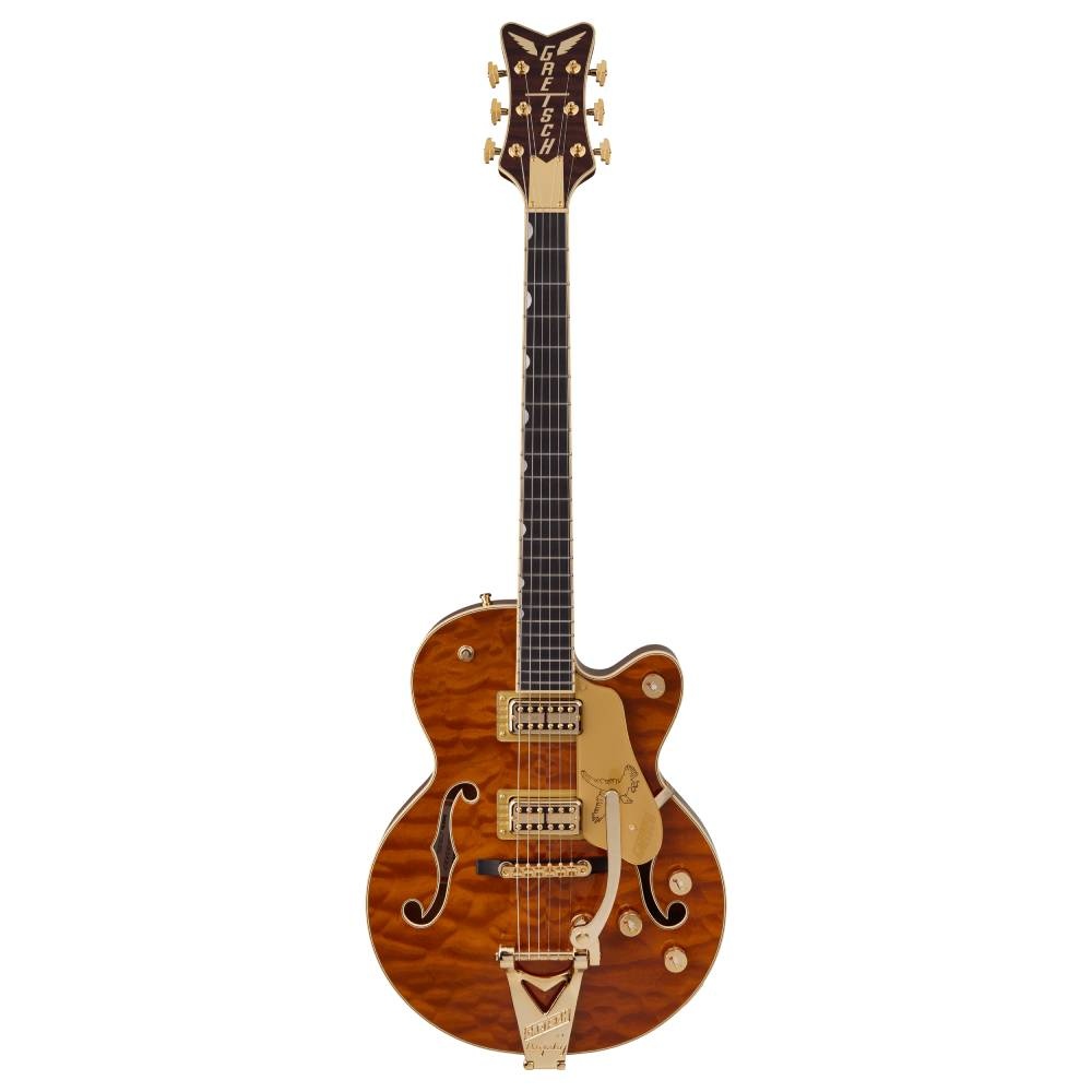 Gretsch Limited Edition Falcon Centerblock Jr Bigsby Quilted Maple Roundup Orange Elektro Gitar