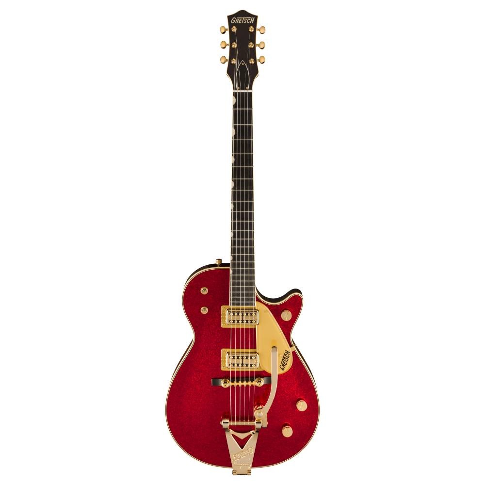 Gretsch Limited Edition G6129TG-59VS Sparkle Jet Bigsby Abanoz Klavye Gold HW Red Sparkle Elektro Gitar