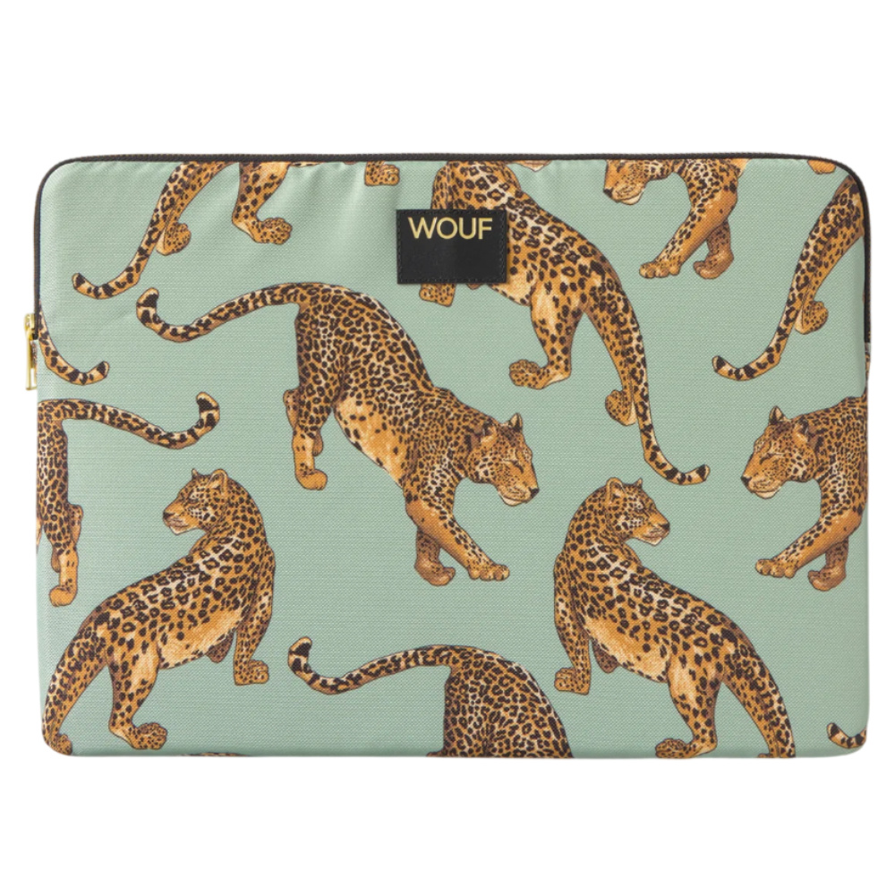 WOUF Emerald Leopard Laptop Sleeve 15
