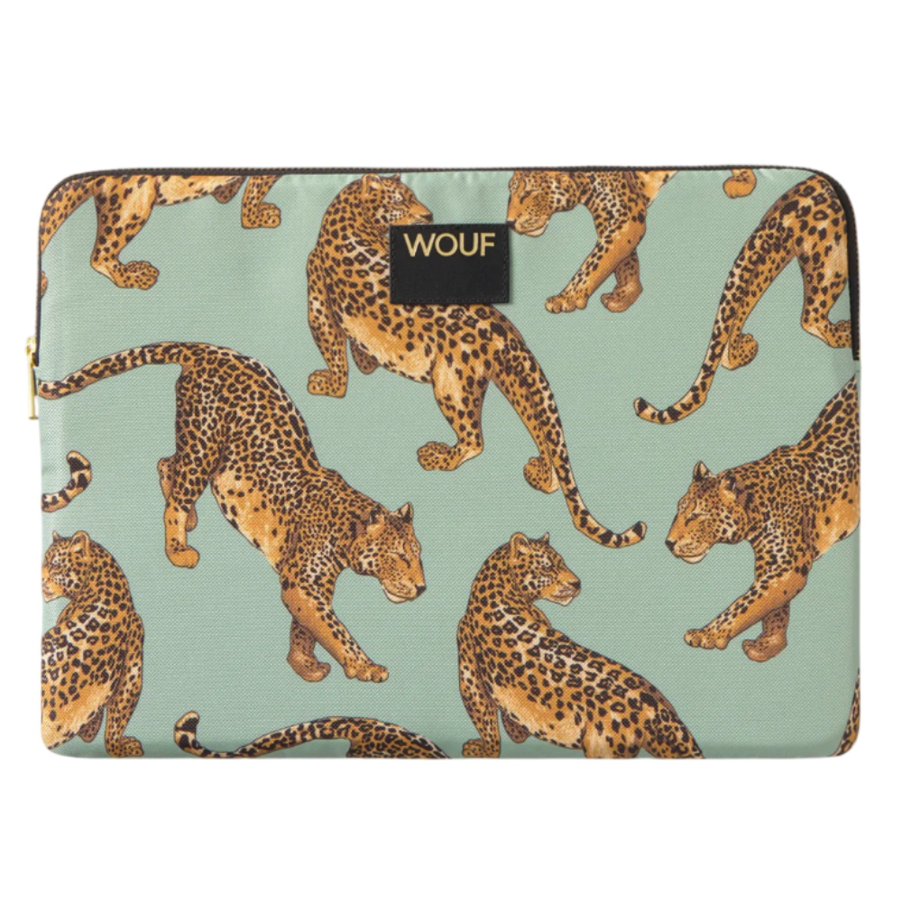 WOUF Emerald Leopard Laptop Sleeve 13