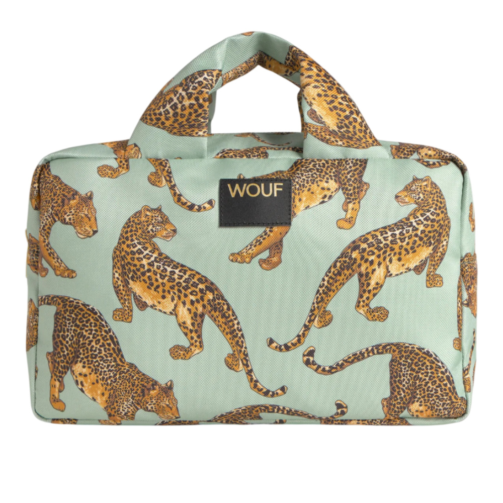 WOUF Emerald Leopard Large Toiletry