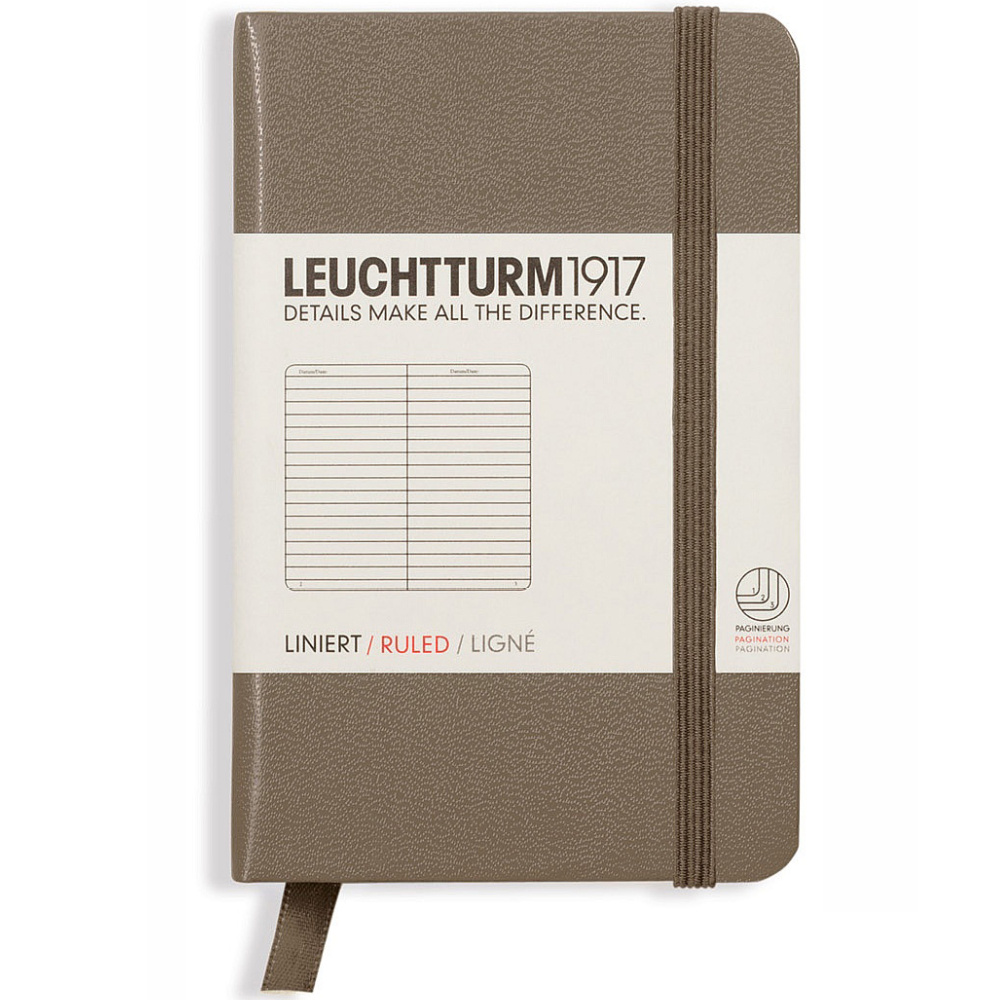 LEUCHTTURM Mini Boy (A7) Not Defteri, Çizgili, Taupe Kapak